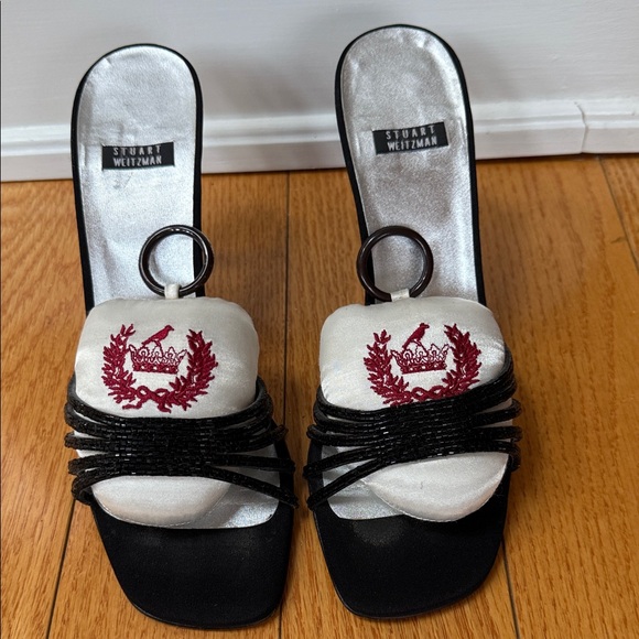 Stuart Weitzman Black Strappy Sandal Heels - Picture 8 of 8